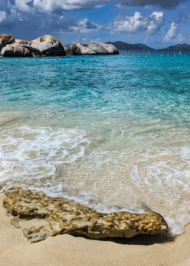 rocks water view at the baths