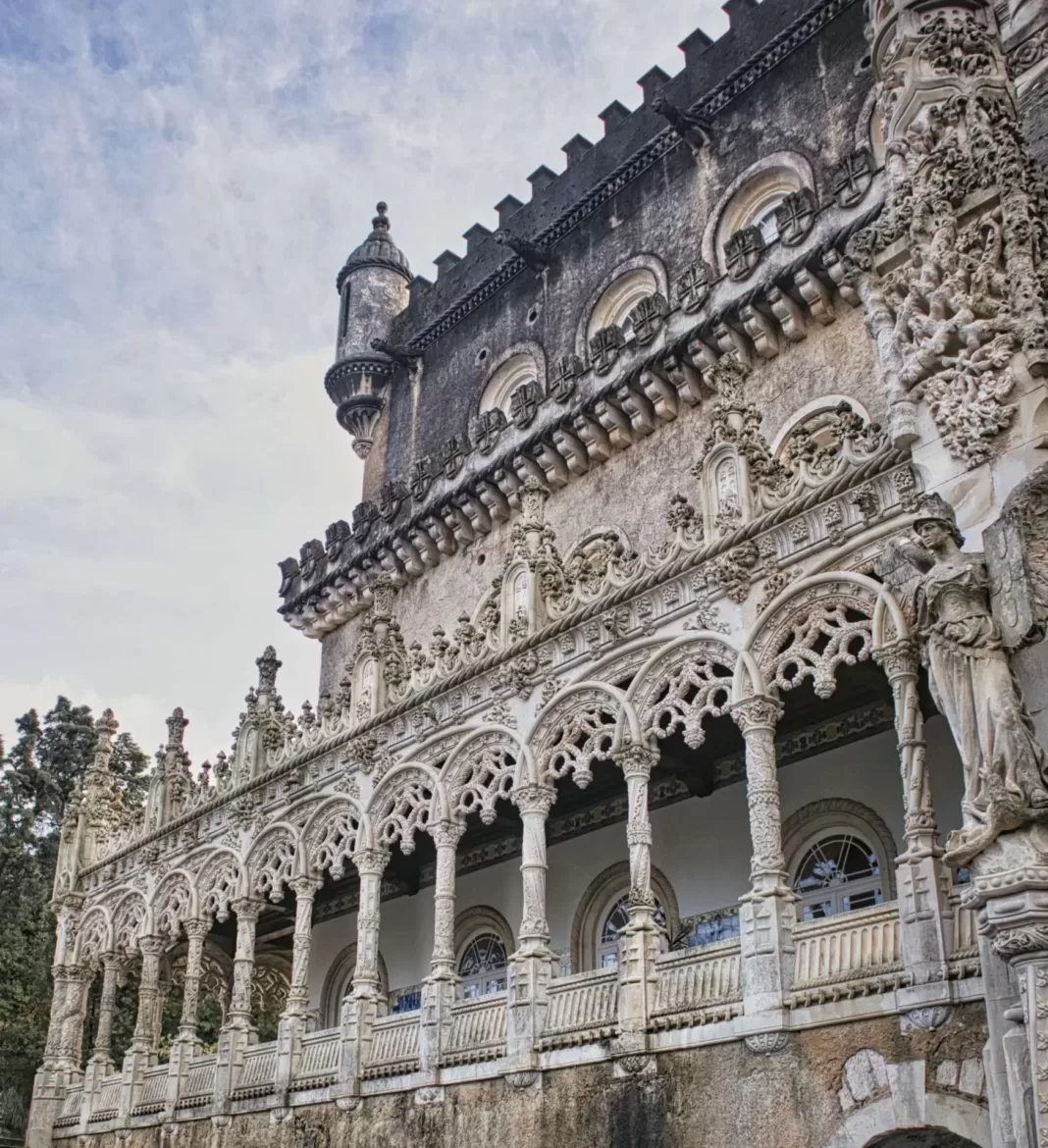 side view of bussaco palace hotel
