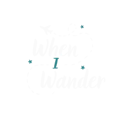 when i wander white logo